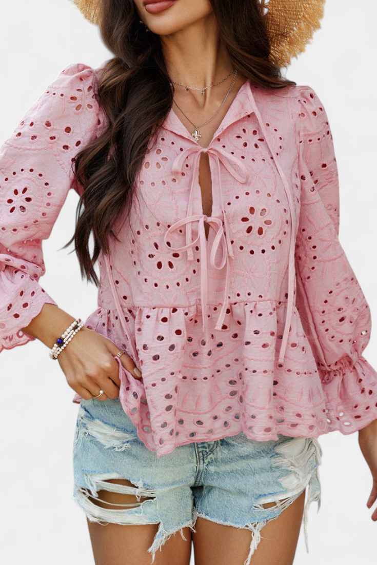 Loose-Fit Bohemian Lace Top by Kayden