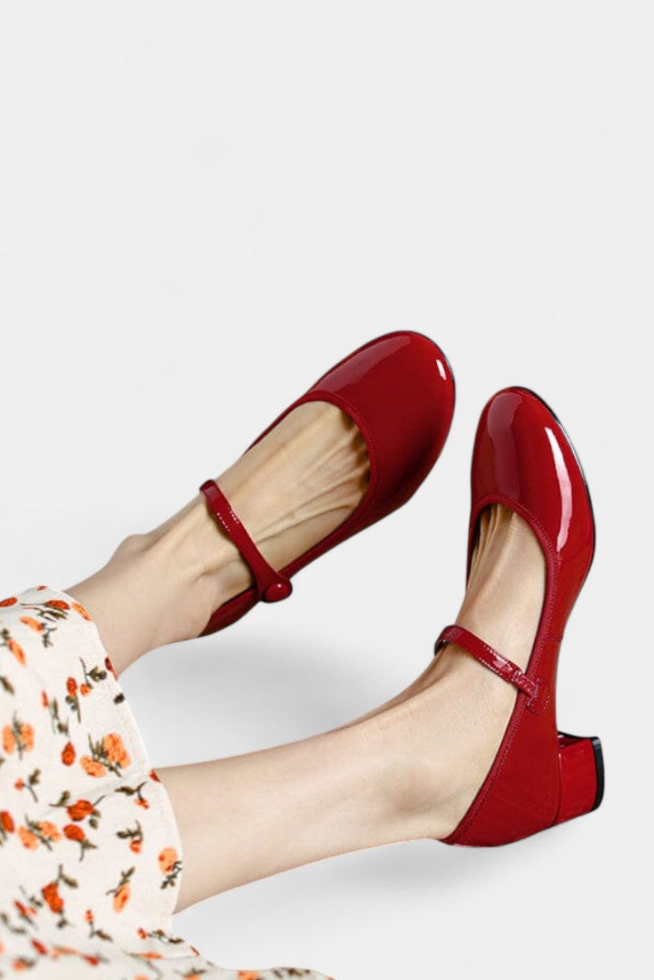 Timeless Soft Leather Livy Mary Janes with Elegant Strap