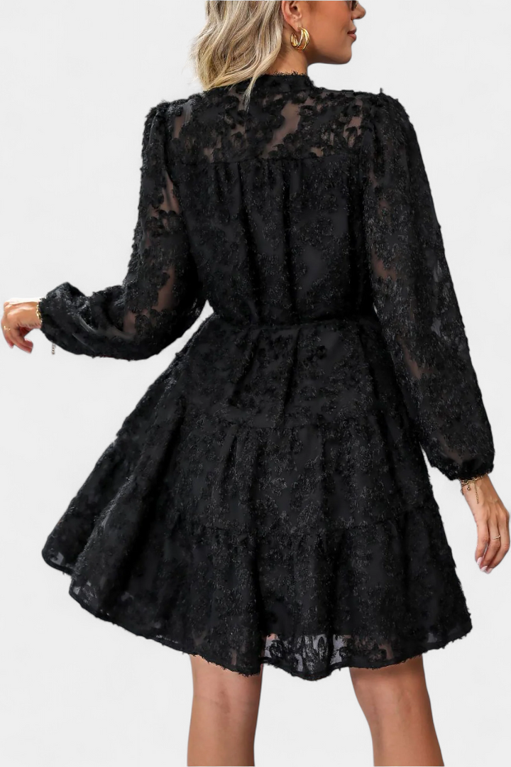 Soreia Textured Long Sleeve Robe with Contemporary Button Closure