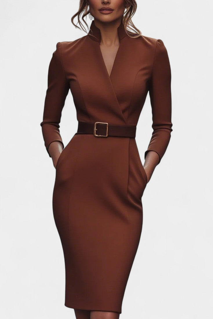 Cyrielle Luxe Draped Dress Crafted from Premium Fabric