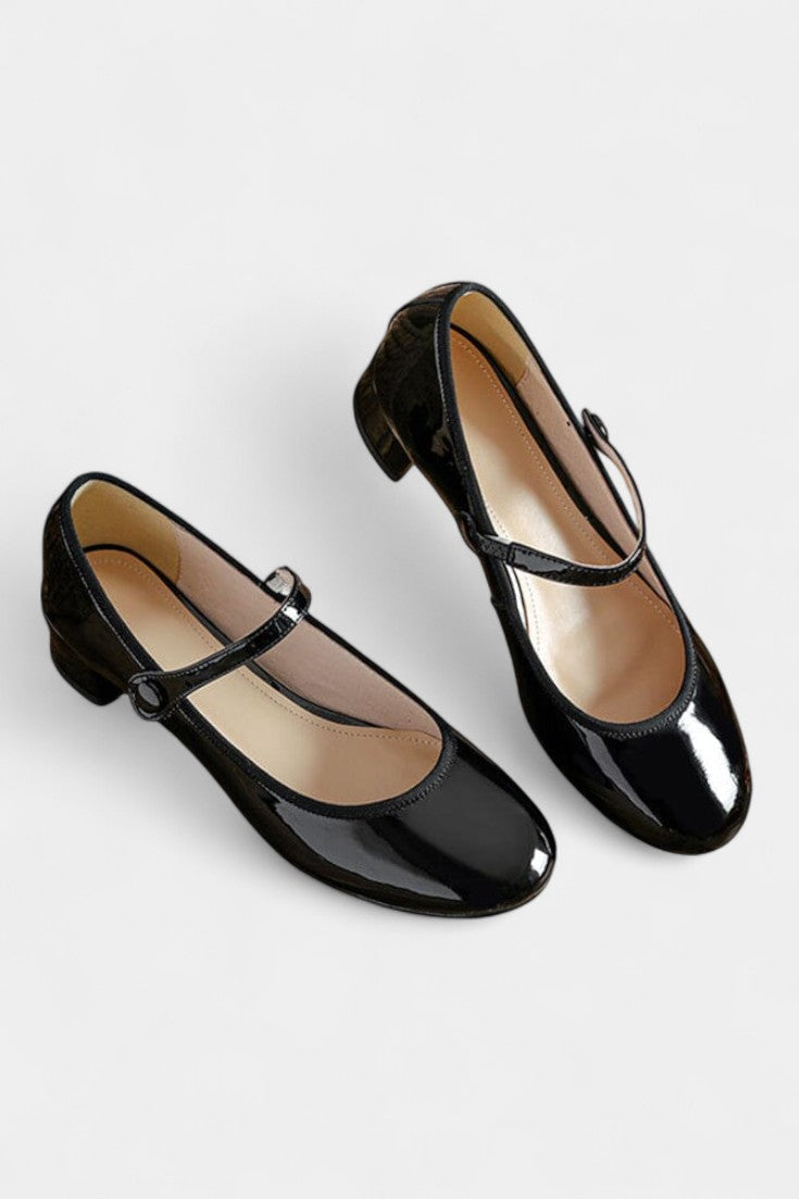 Timeless Soft Leather Livy Mary Janes with Elegant Strap