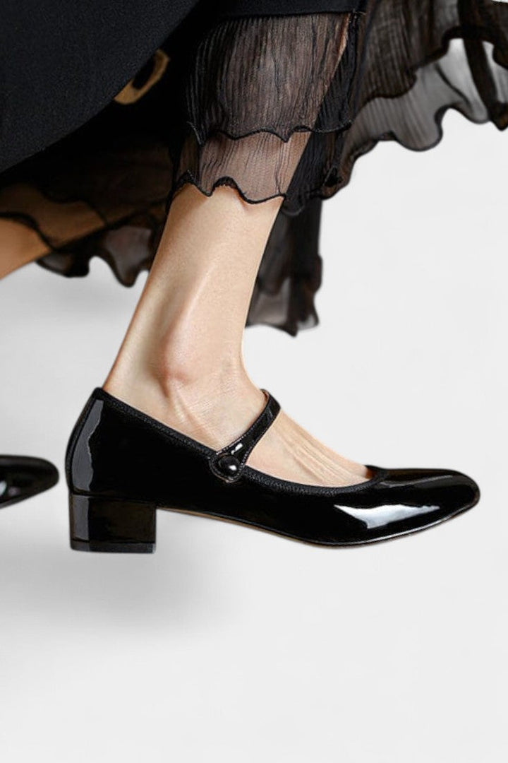 Timeless Soft Leather Livy Mary Janes with Elegant Strap