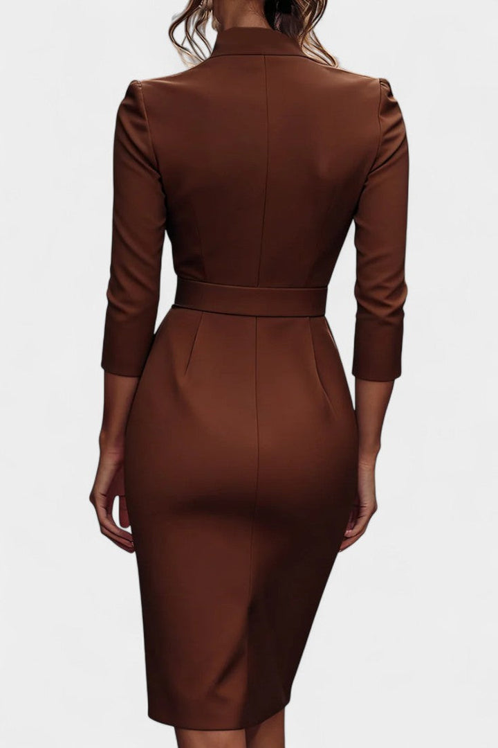 Cyrielle Luxe Draped Dress Crafted from Premium Fabric