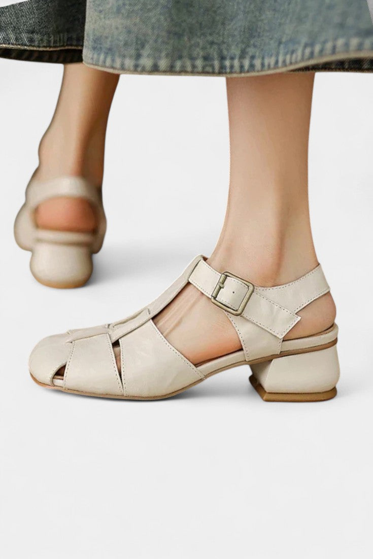 Coralia Square Toe Mary Janes with Contemporary Block Heel