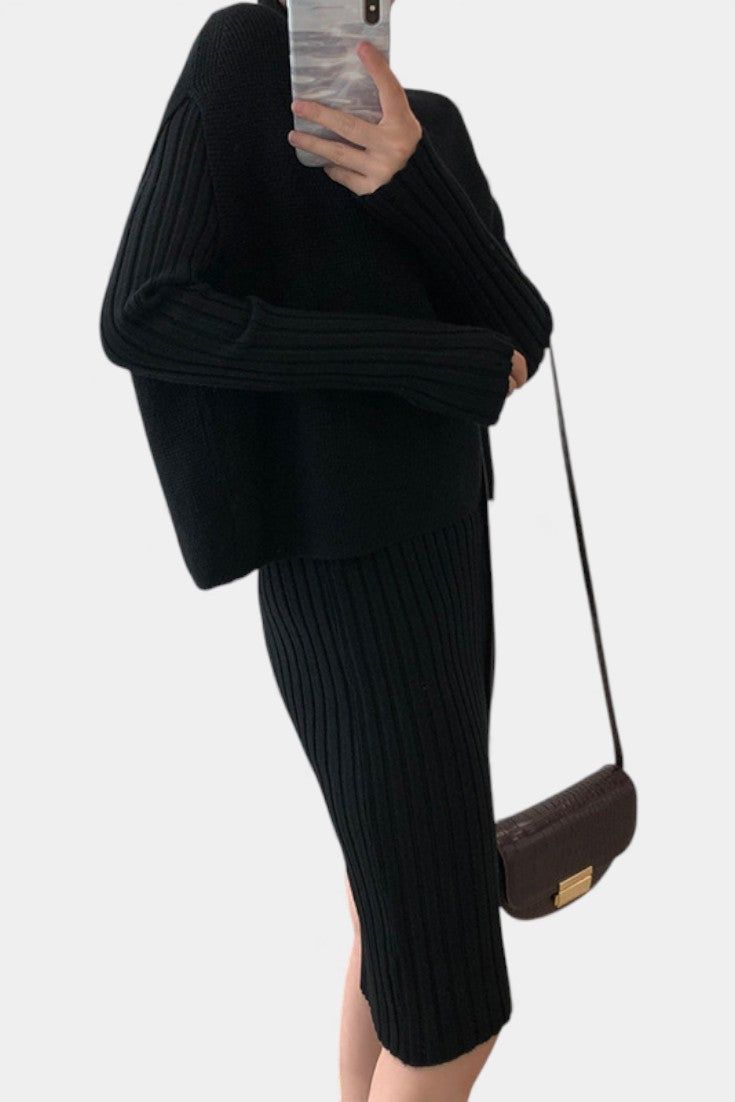 Alectra Modern Silhouette Knit Two-Piece Set