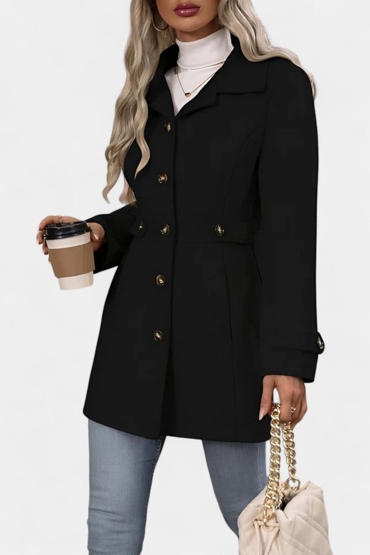 Cléophée Lapel Jacket with Button Closure