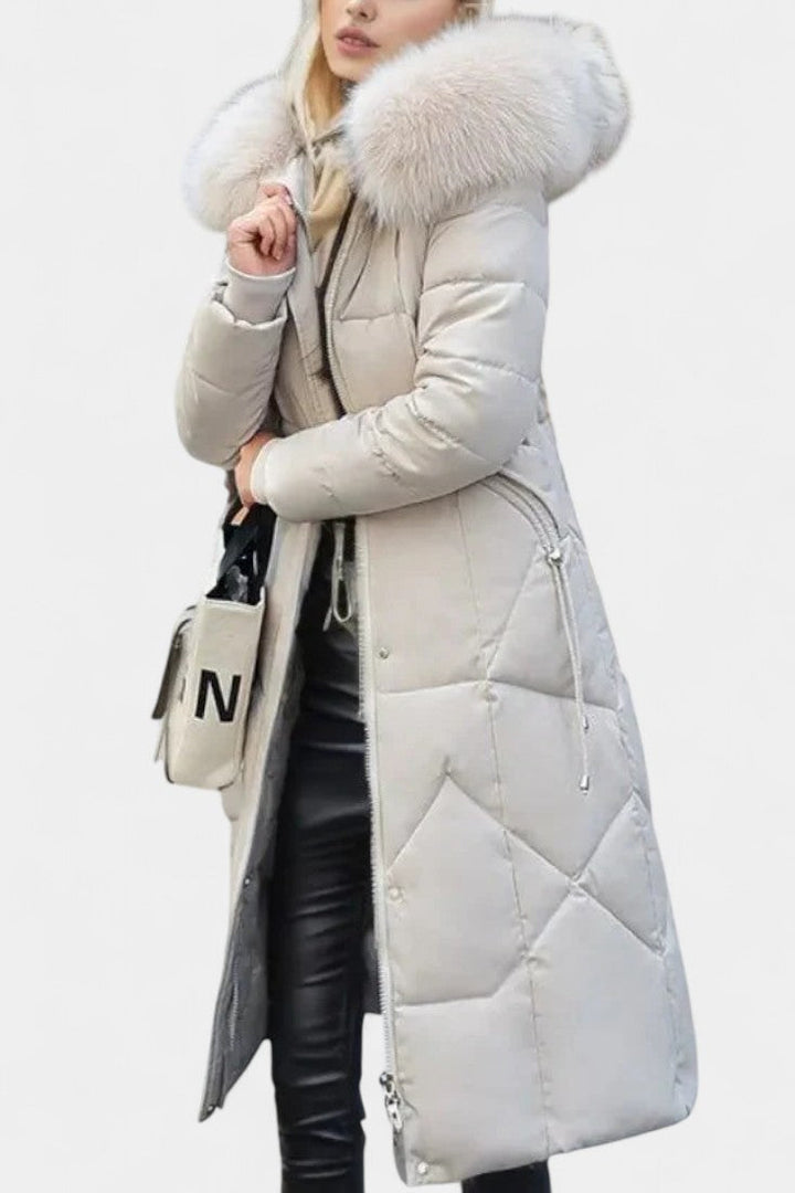 Maisha Women's Winter Coat with Stylish Hood and Flattering Fit