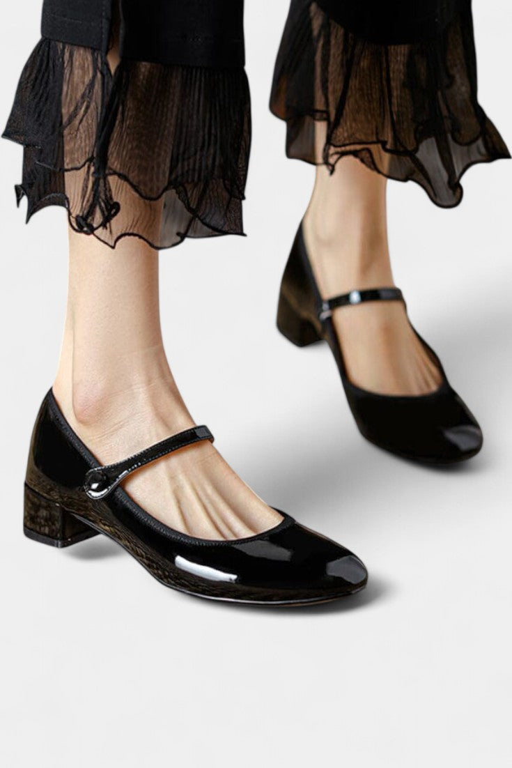 Timeless Soft Leather Livy Mary Janes with Elegant Strap
