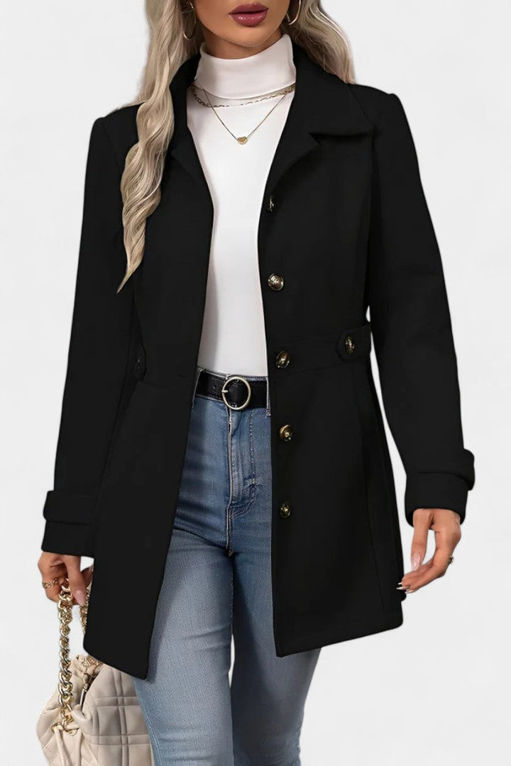 Cléophée Lapel Jacket with Button Closure