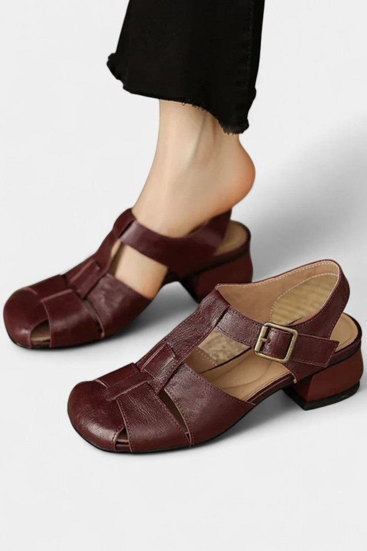 Coralia Square Toe Mary Janes with Contemporary Block Heel