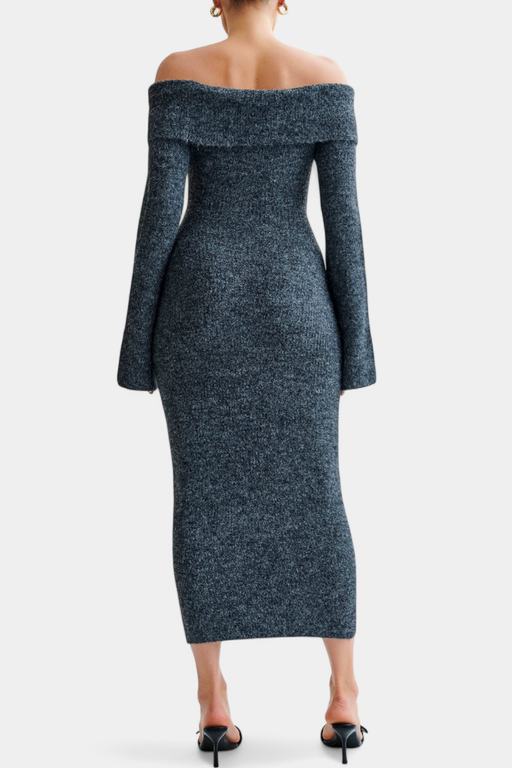 Solsona One-Shoulder Long Sleeve Knit Dress