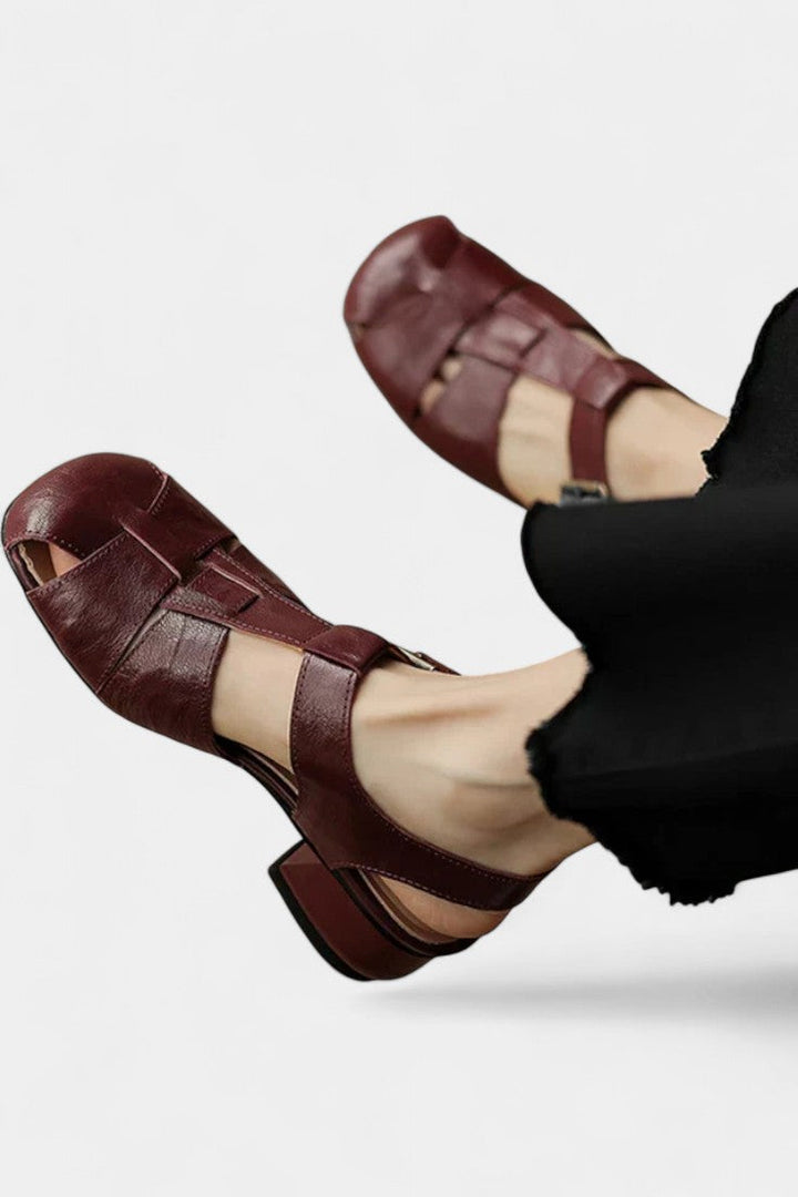 Coralia Square Toe Mary Janes with Contemporary Block Heel