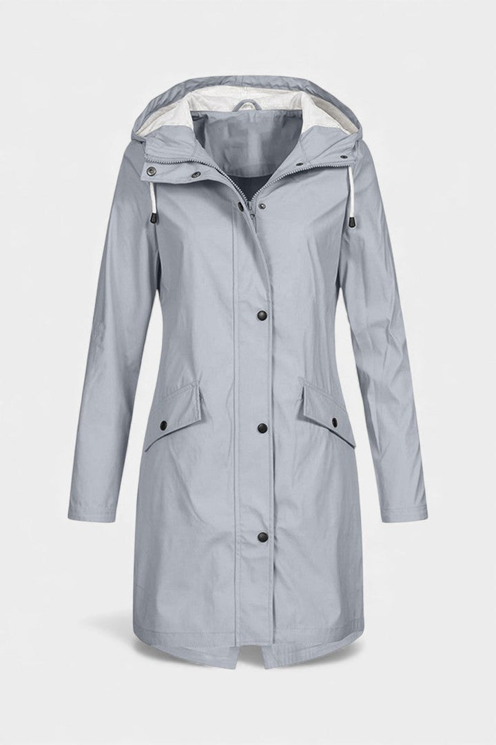 Carmélia Adjustable Hood Long Waterproof Parka