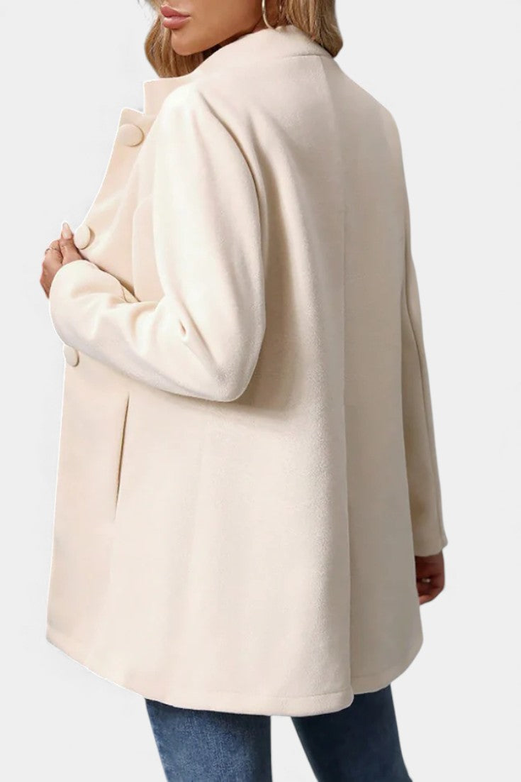 Lyana Long Sleeve Coat with High Collar