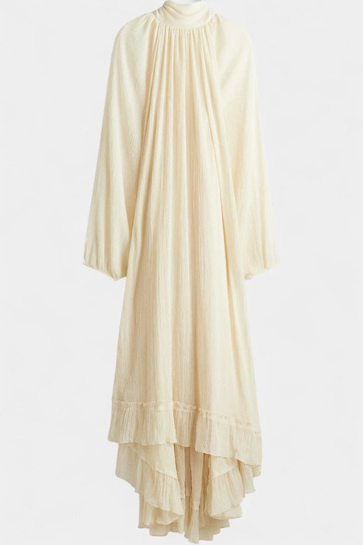 High Neck Textured Maxi Dress by Prunelle