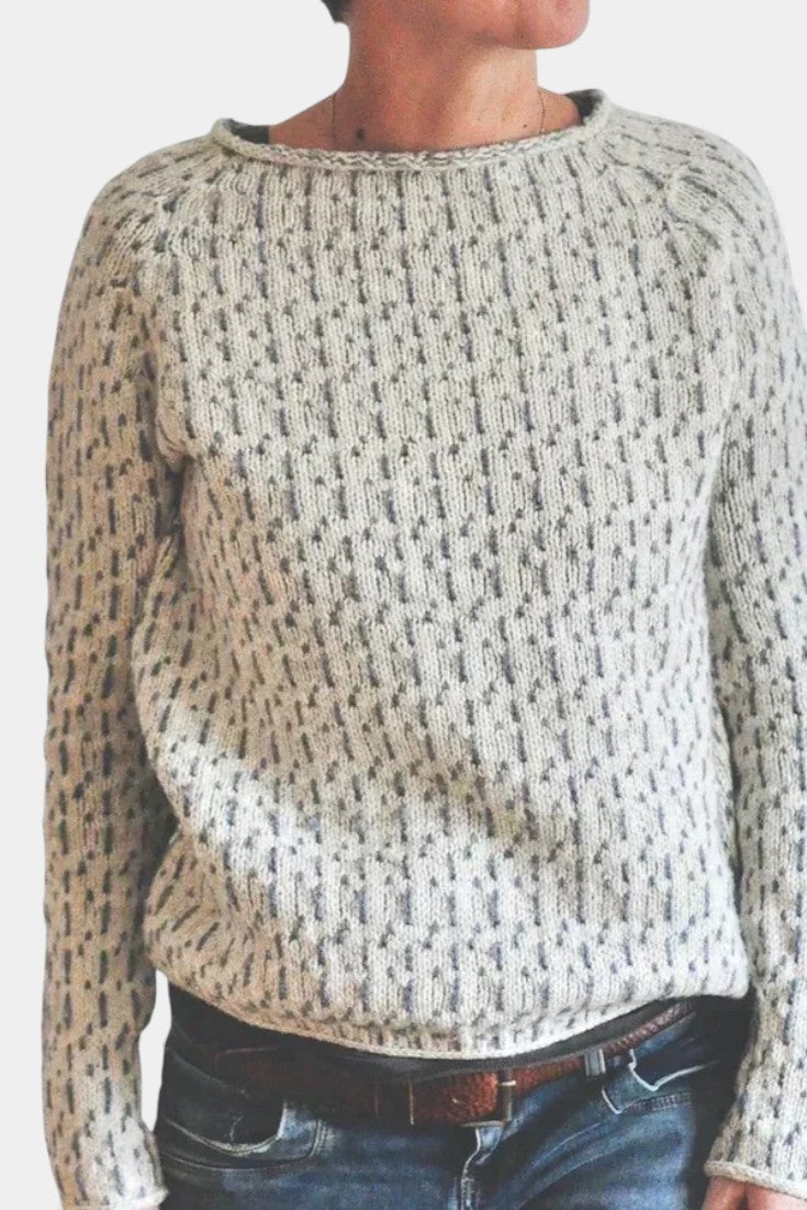 Aygul Boat Neck Casual Sweater