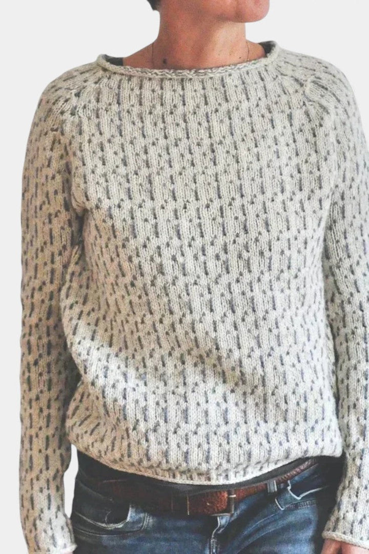 Aygul Boat Neck Casual Sweater