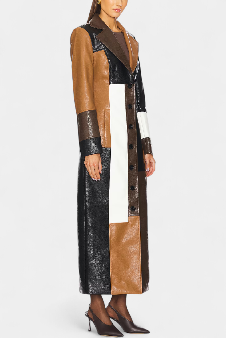 Norelle Structured Trench Coat with Contemporary Accents