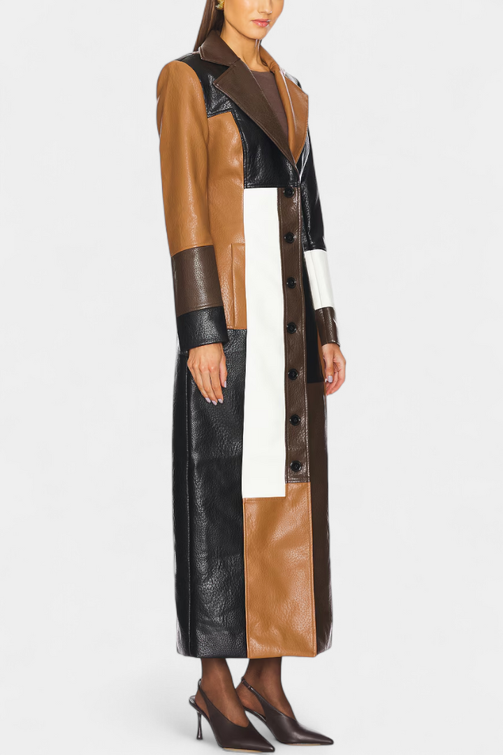 Norelle Structured Trench Coat with Contemporary Accents