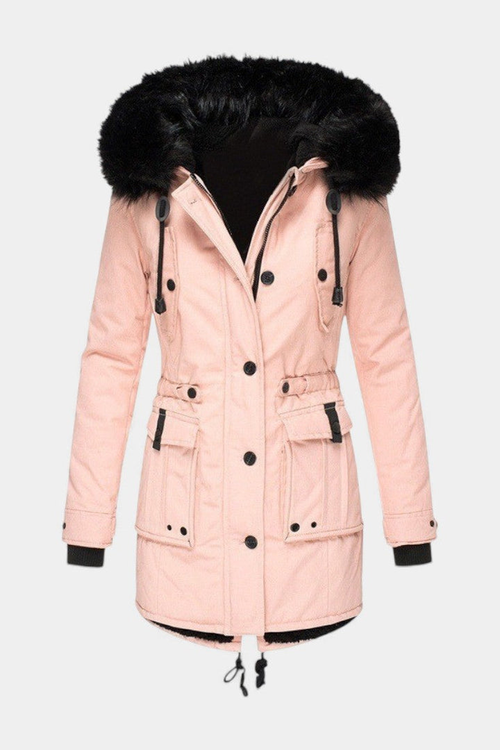 Gwladys Insulated Hooded Parka for Cold Weather