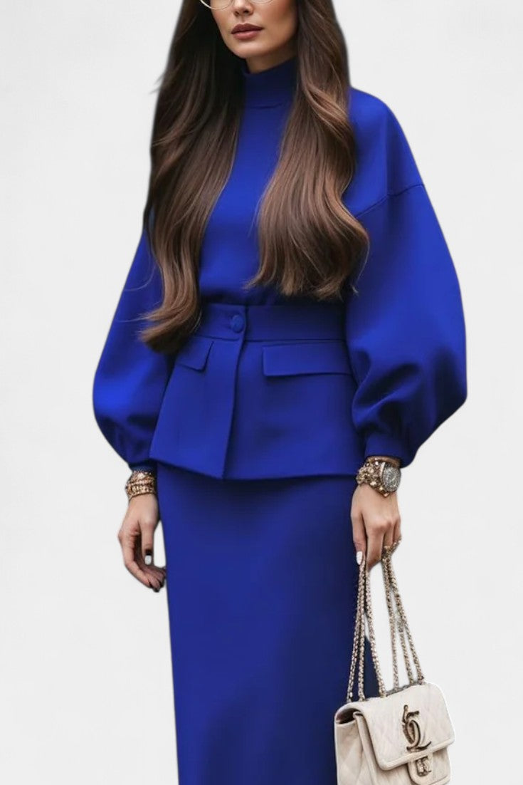 Nieves Chic Tailored Midi Suit