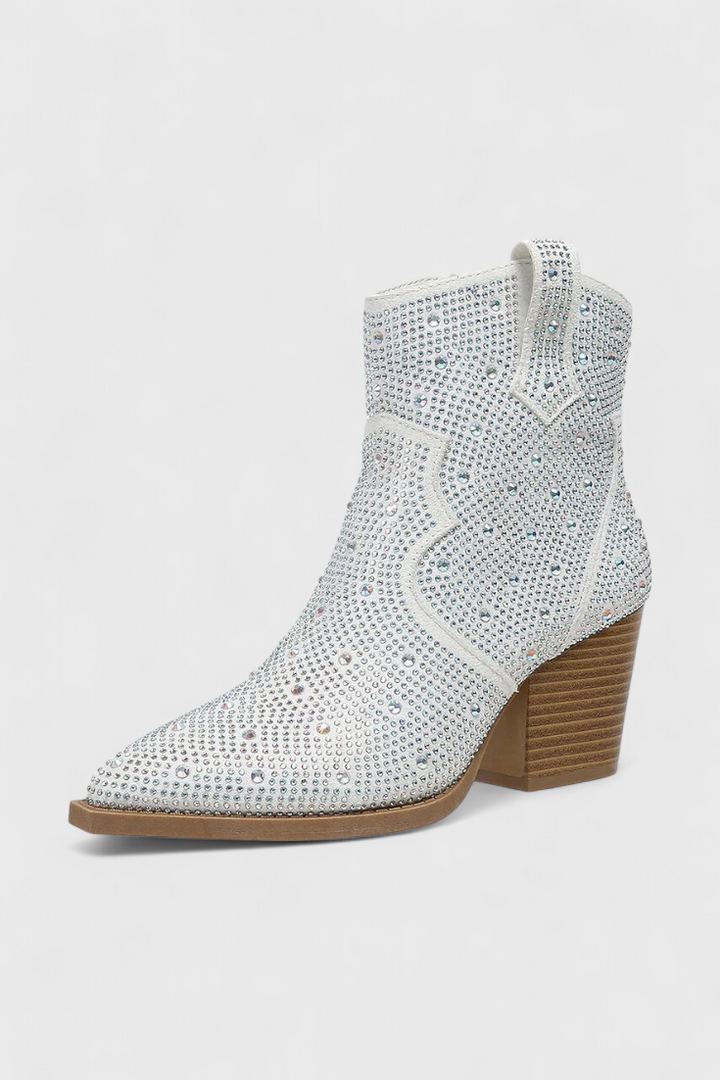 Berenice Zippered Patchwork Boots with Durable Sole