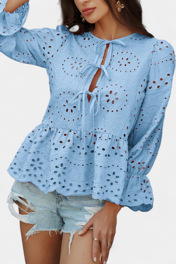 Loose-Fit Bohemian Lace Top by Kayden