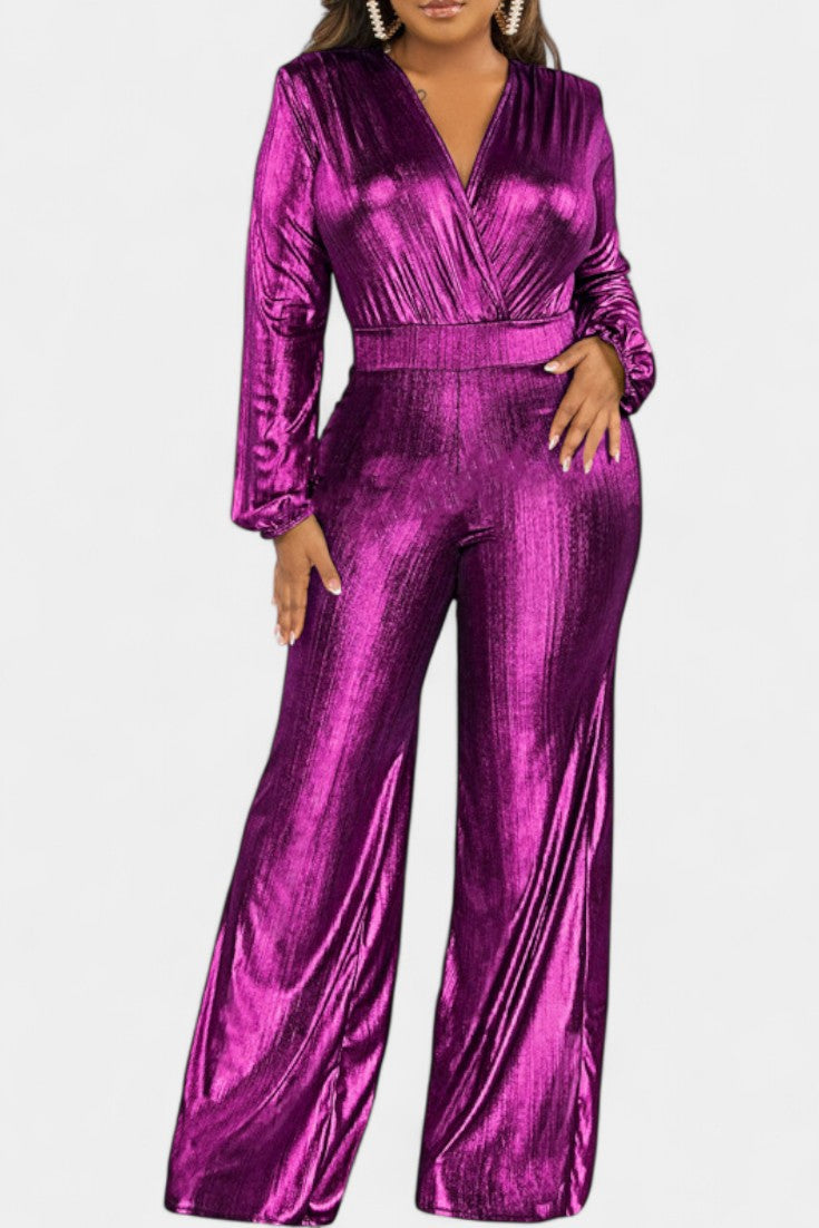 Papeete Chic Deep V-Neck Jumpsuit