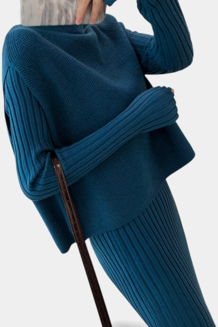 Alectra Modern Silhouette Knit Two-Piece Set