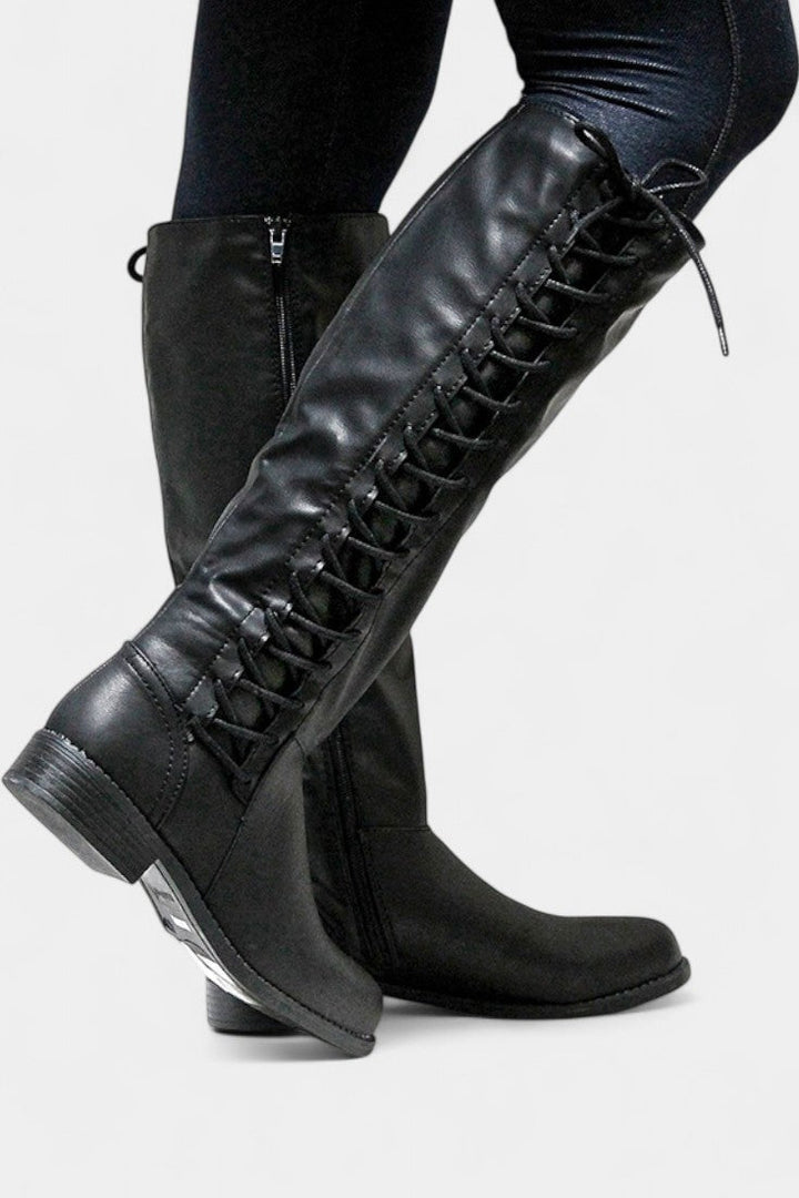 Minvera Cushioned Sole High Boots with Versatile Style