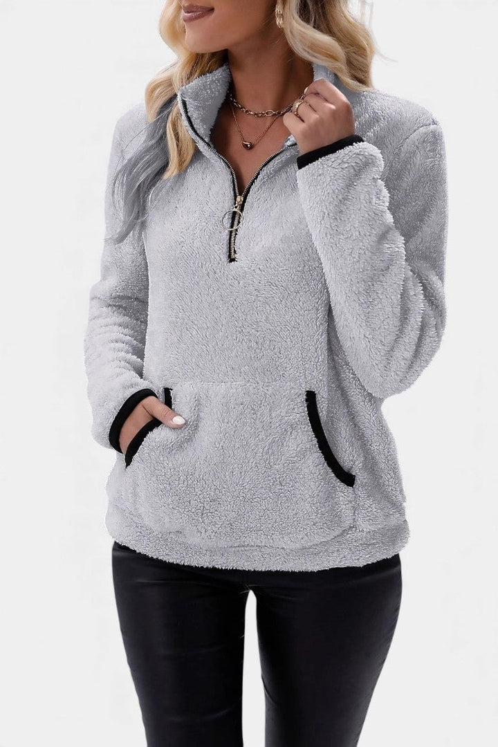 Marusya Fleece Sweater with Half-Zip