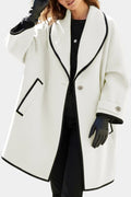 Harper Oversized Wool Blend Coat Featuring a Wide Collar