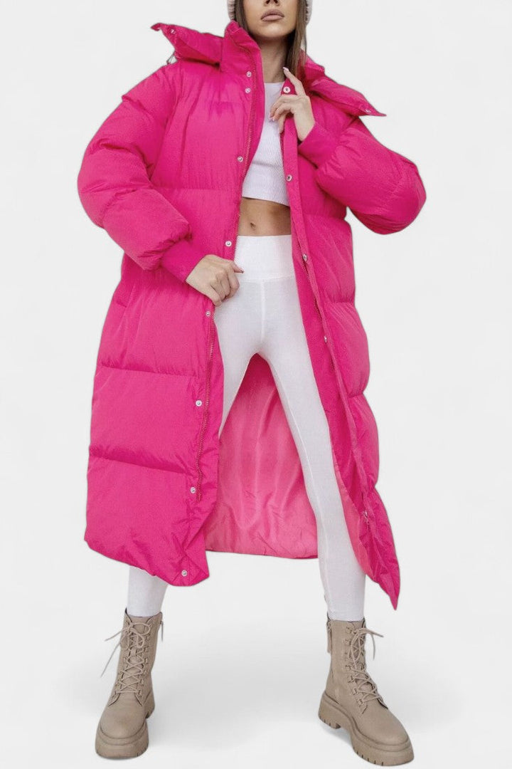 Razel Women's Adjustable Hooded Puffer Jacket with Flattering Fit