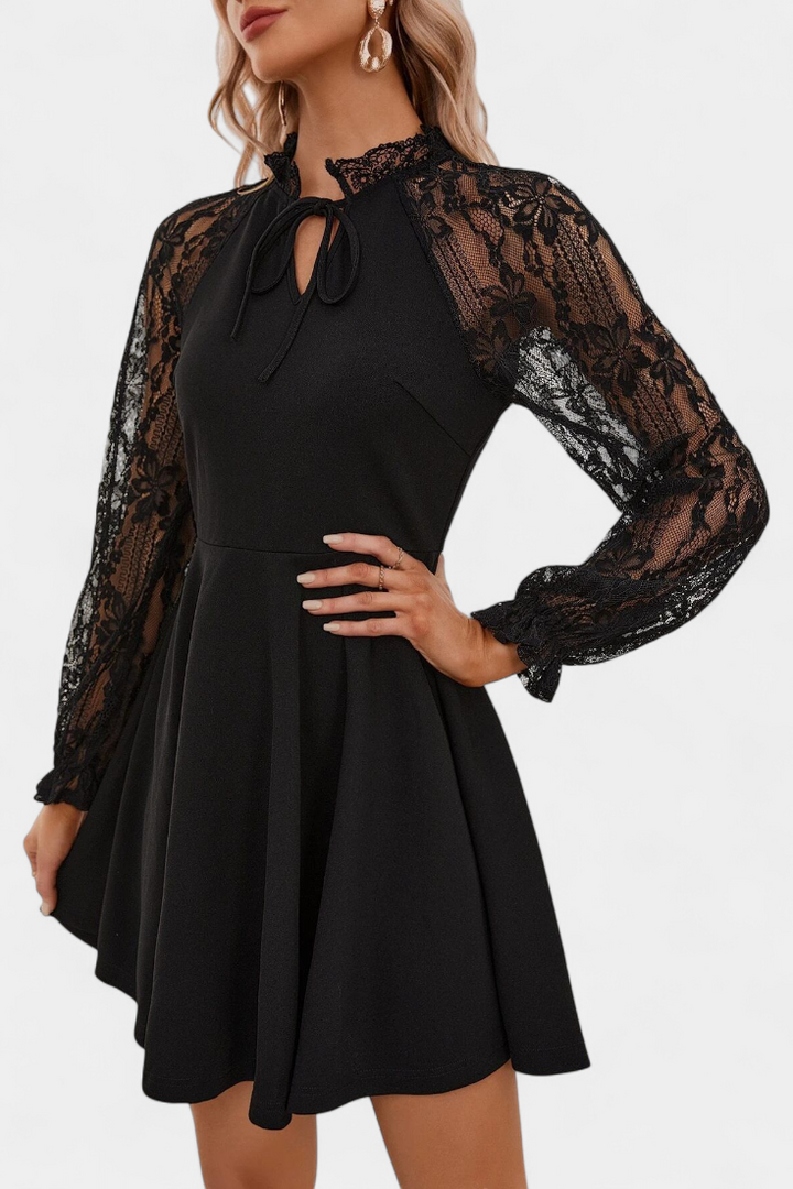 Jasella Long Sleeve Mini Lace Dress