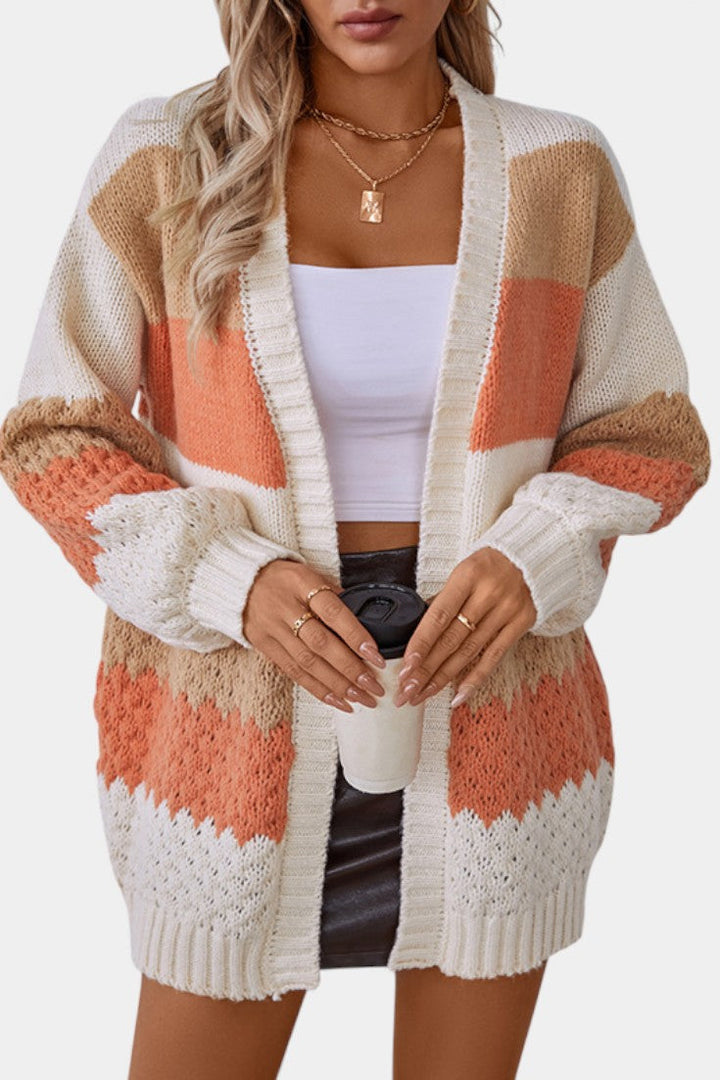 Grusha Extra-Large Striped Cardigan
