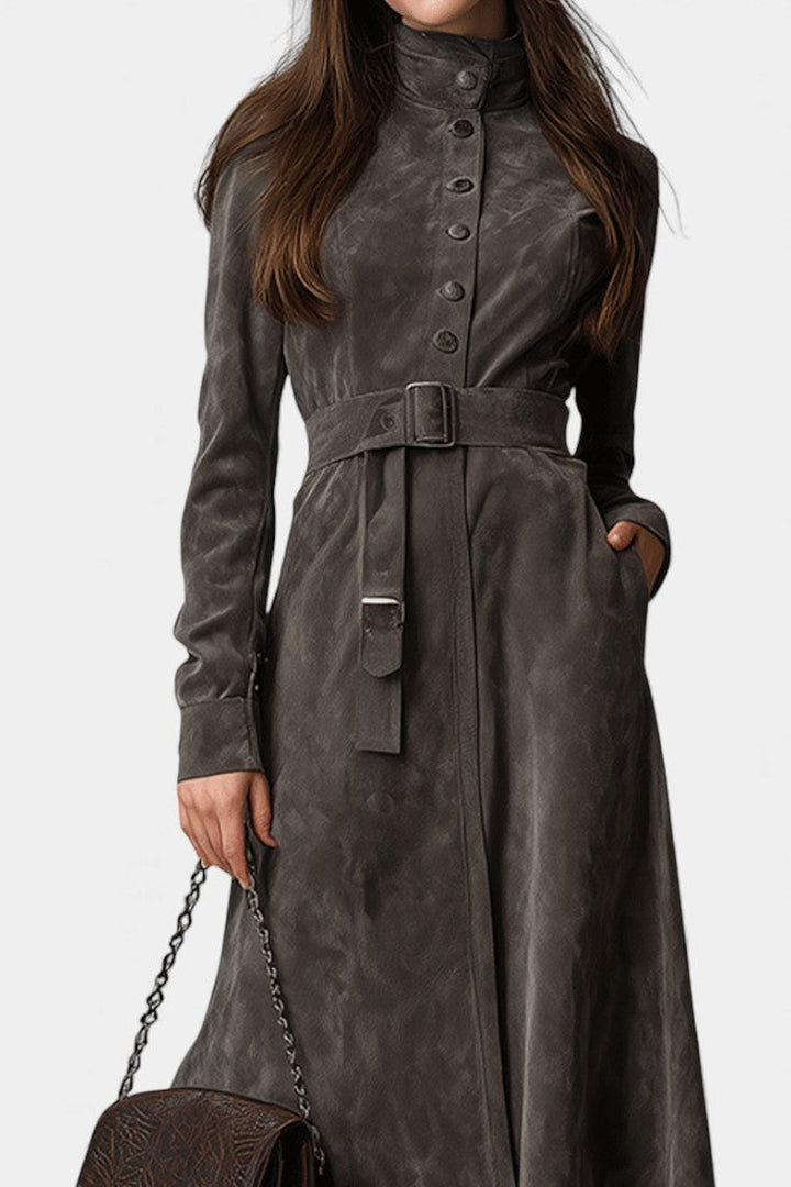 Ambria Slim-Fit Long Western Chic Coat