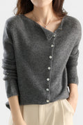 Marjorie Button-Up Soft Wool Cardigan