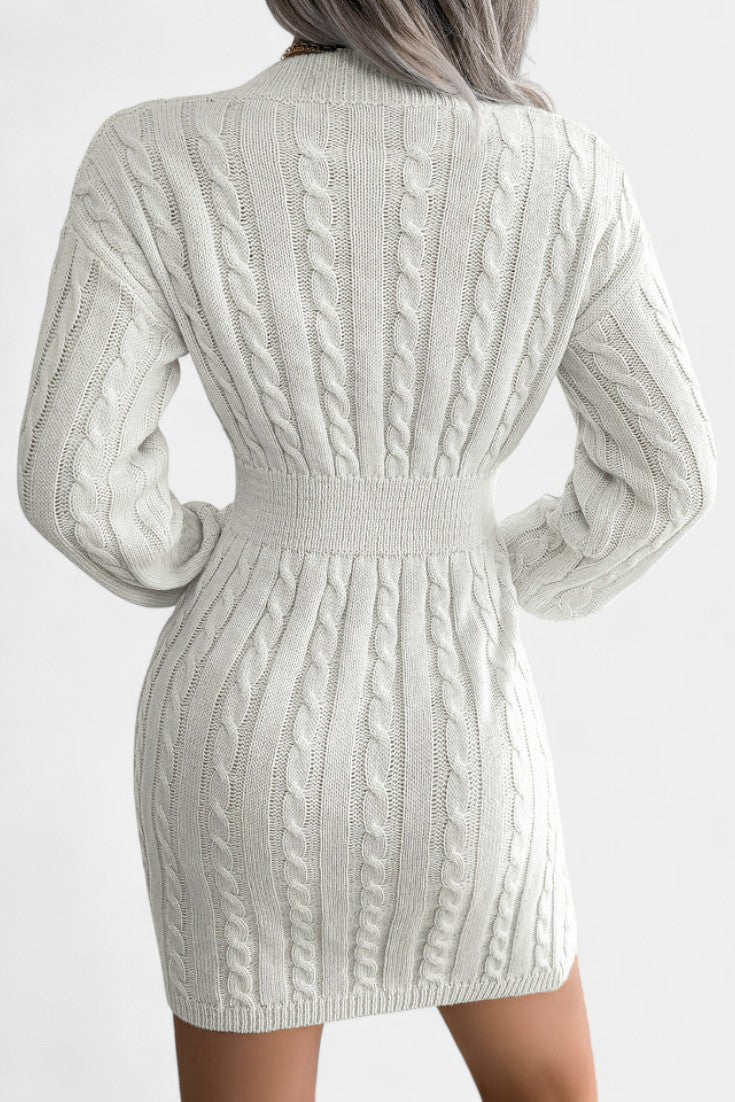 Cléora Long Sleeve Mini Bodycon Sweater Dress