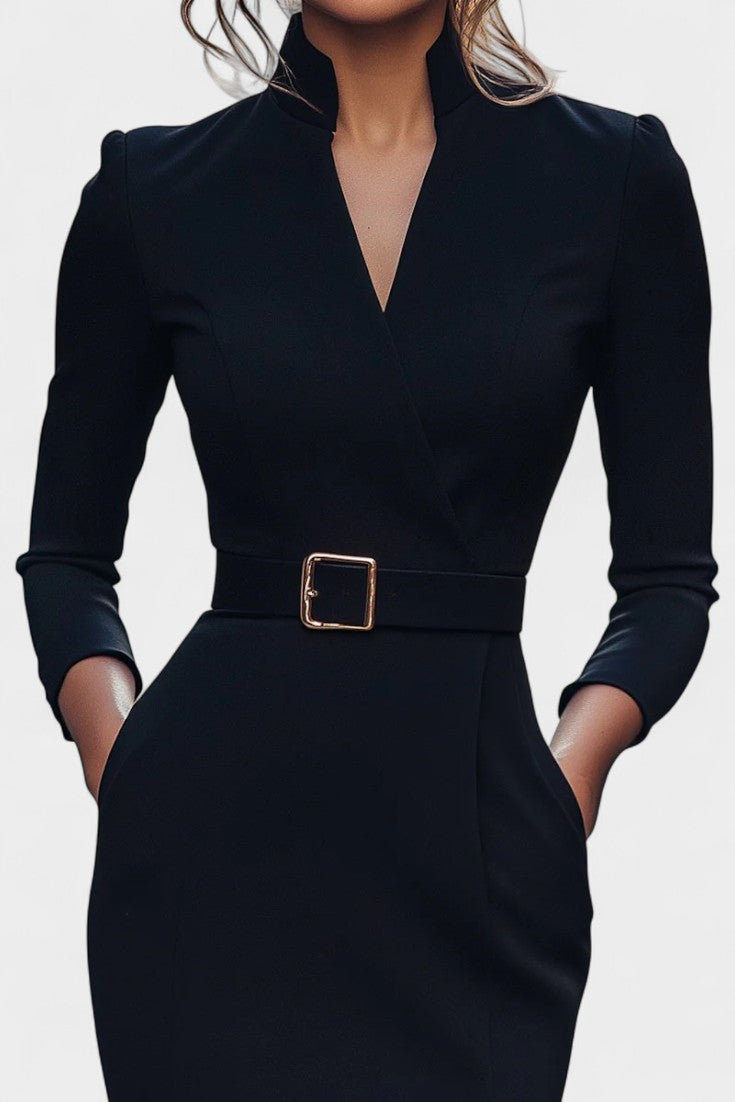 Cyrielle Luxe Draped Dress Crafted from Premium Fabric