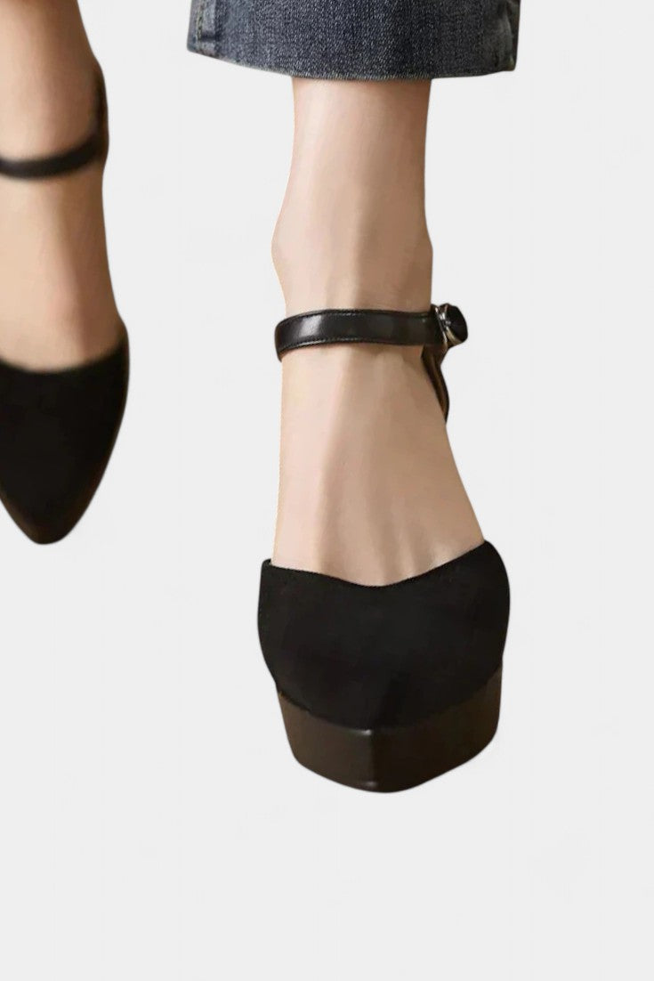 Celeste Platform Mary Janes with Chic Block Heel