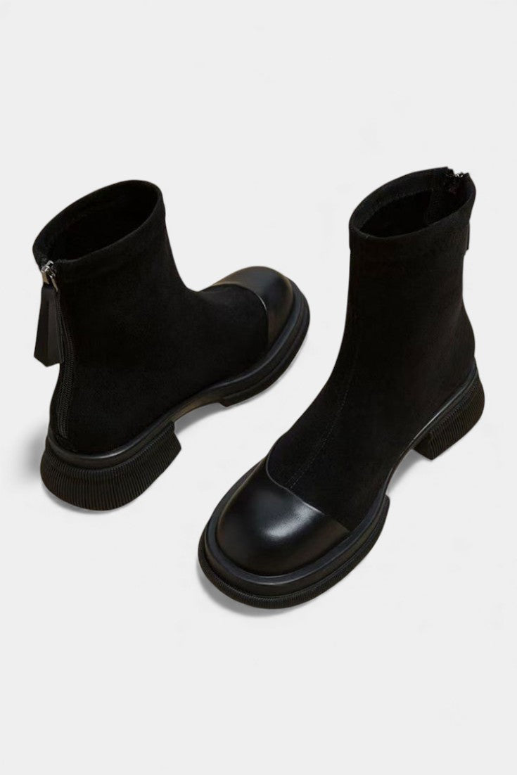 Britta Buckle Detail Ankle Boots with Chunky Sole