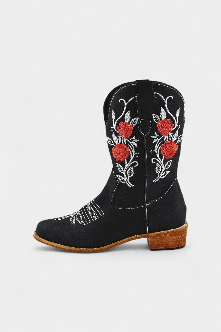 Pink Virginia Embroidered Cowboy Boots