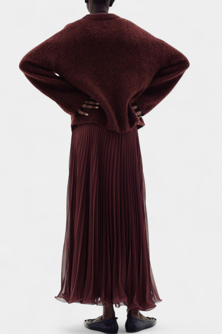 Gia Oversized Sweater & Tailored Midi Skirt Ensemble