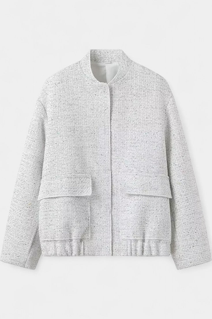 Alvera Textured Casual Jacket Featuring Practical Pockets