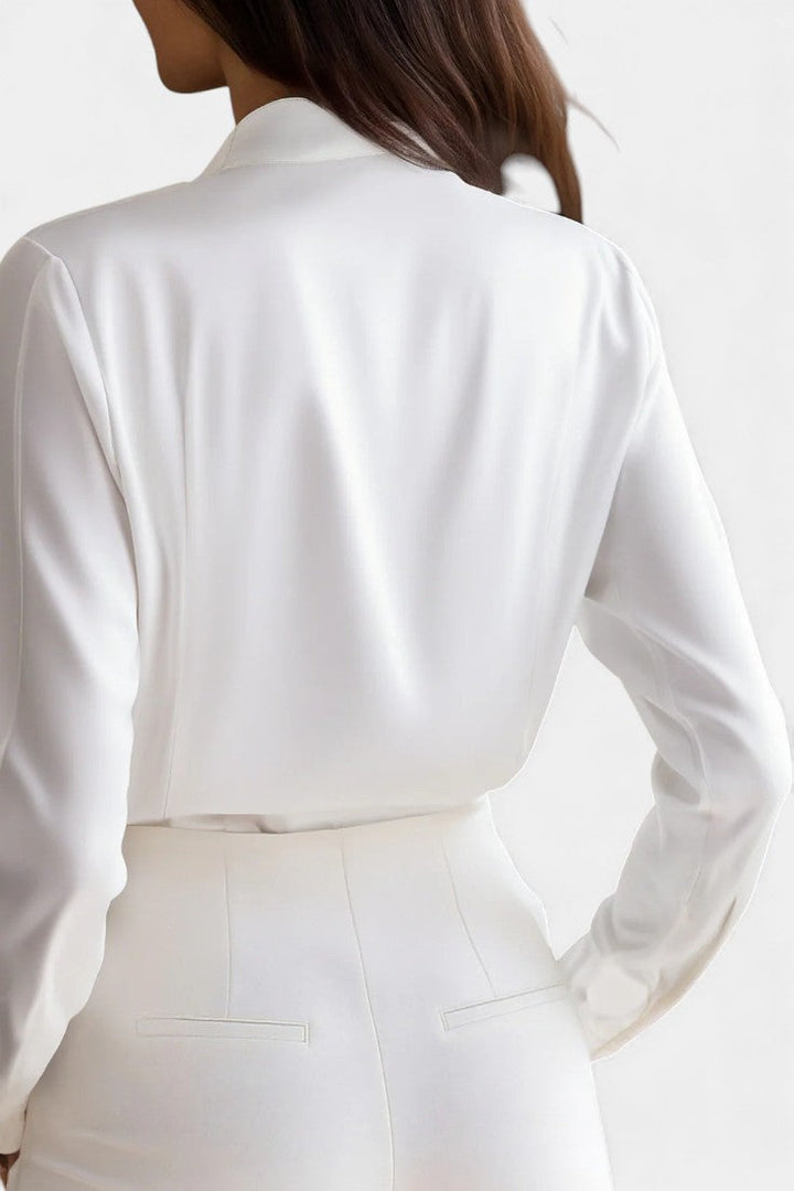Ysé Mandarin Collar Blouse with Button Detail