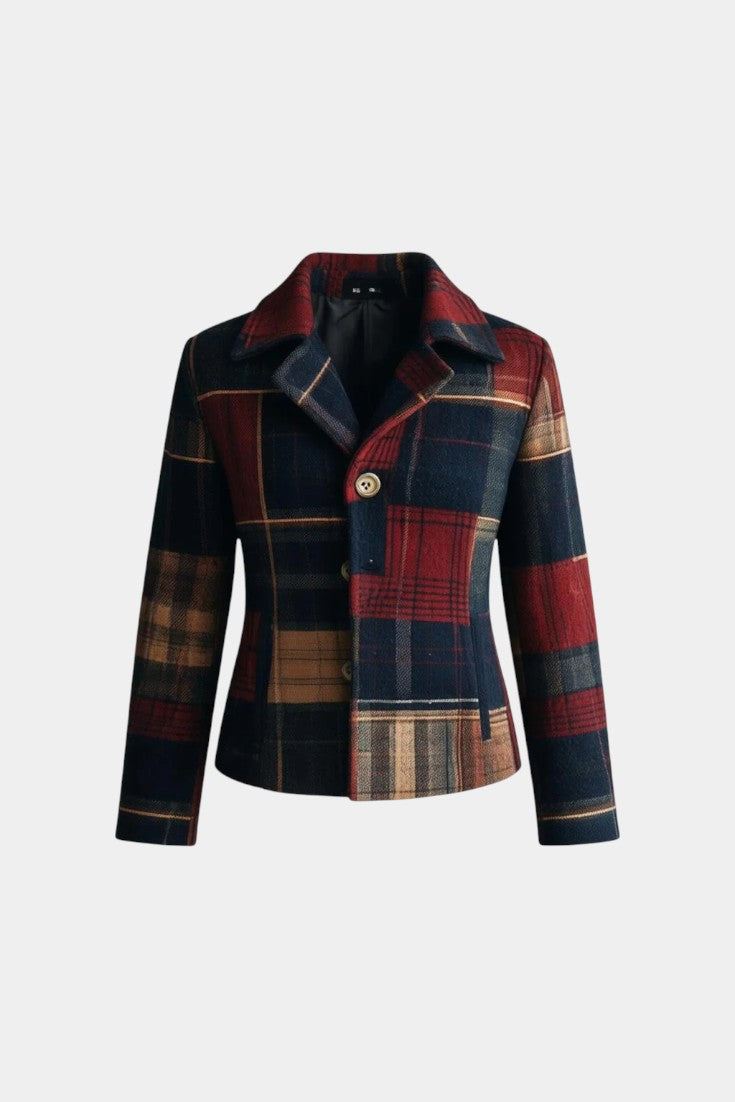Iriska Timeless Check Wool Coat