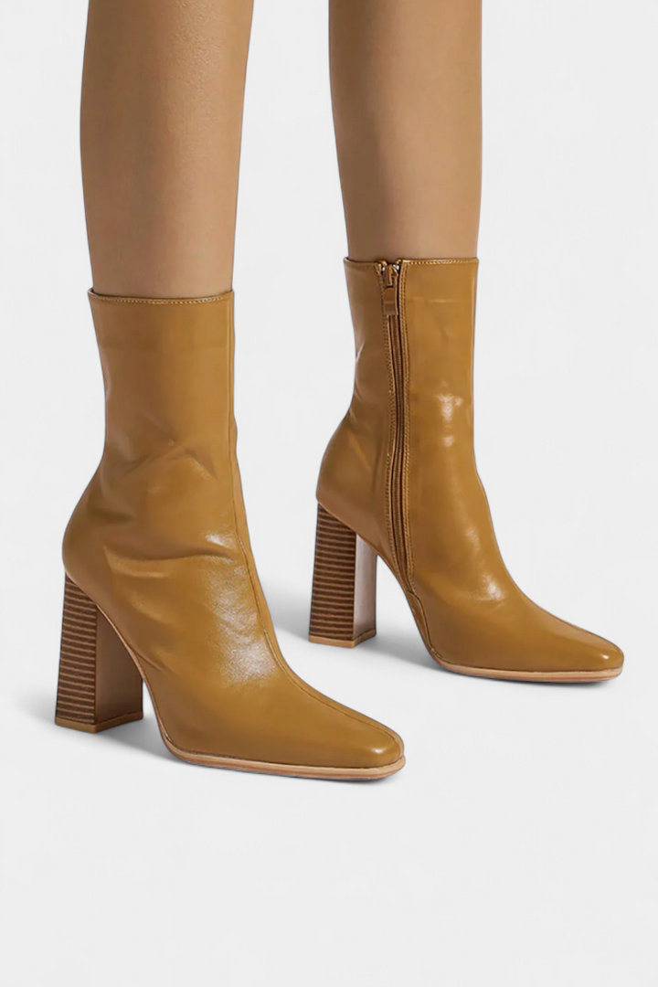 Linde Contemporary Mid-Calf Boots with a Spacious Fit
