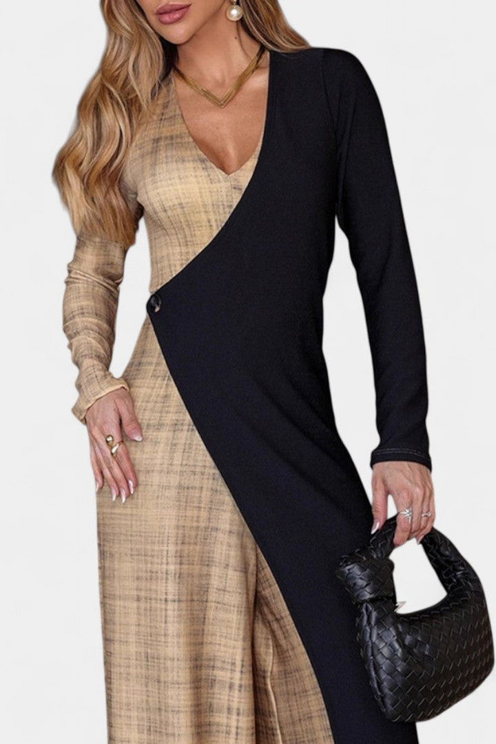 Chic Colorblock Wide-Leg Jumpsuit