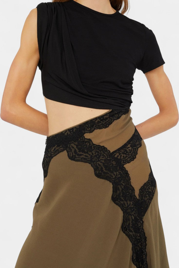 Élyra Verve Twisted T-Shirt Midi Dress