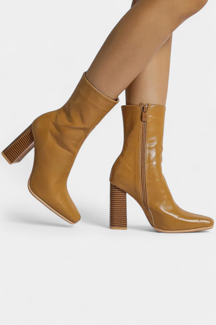 Linde Contemporary Mid-Calf Boots with a Wide Fit